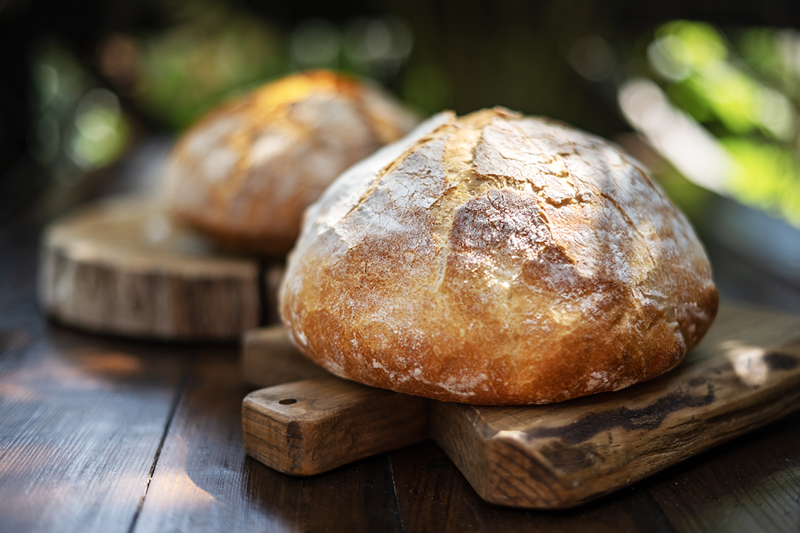 Traditional leavened sourdough bread